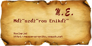 Mészáros Enikő névjegykártya